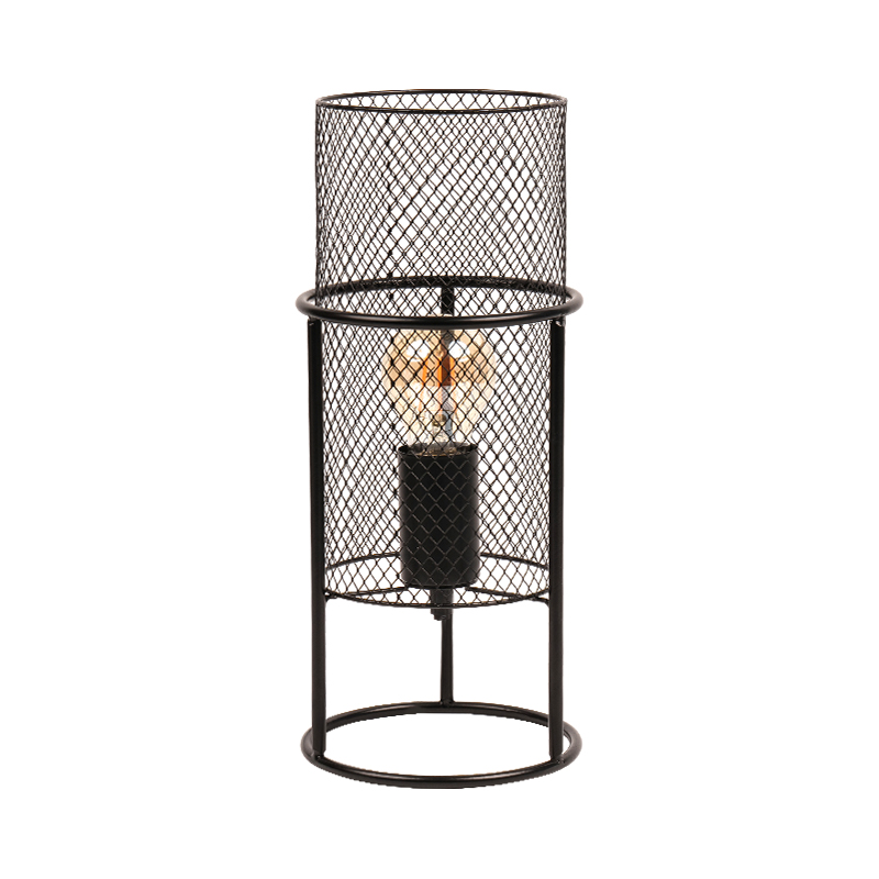 Mesh Cover Cylindrical Personality Table Lamp