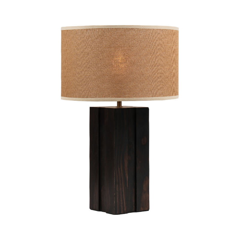 Artistic wooden table lamp