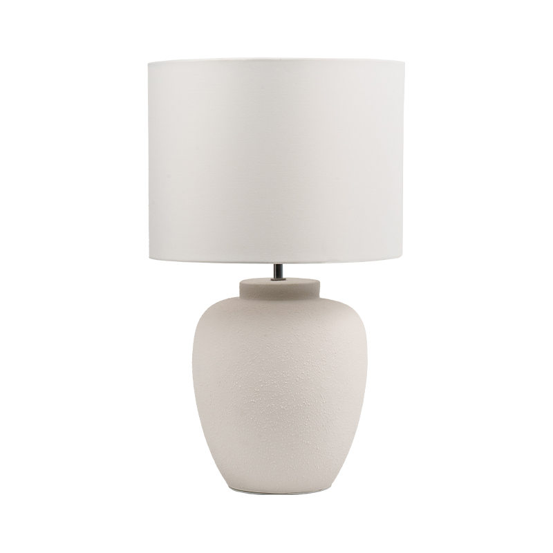 Simple white ceramic table lamp