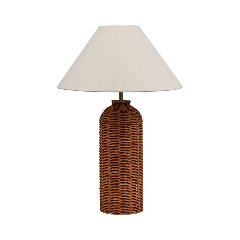 Hand-Woven Rattan Table Lamp