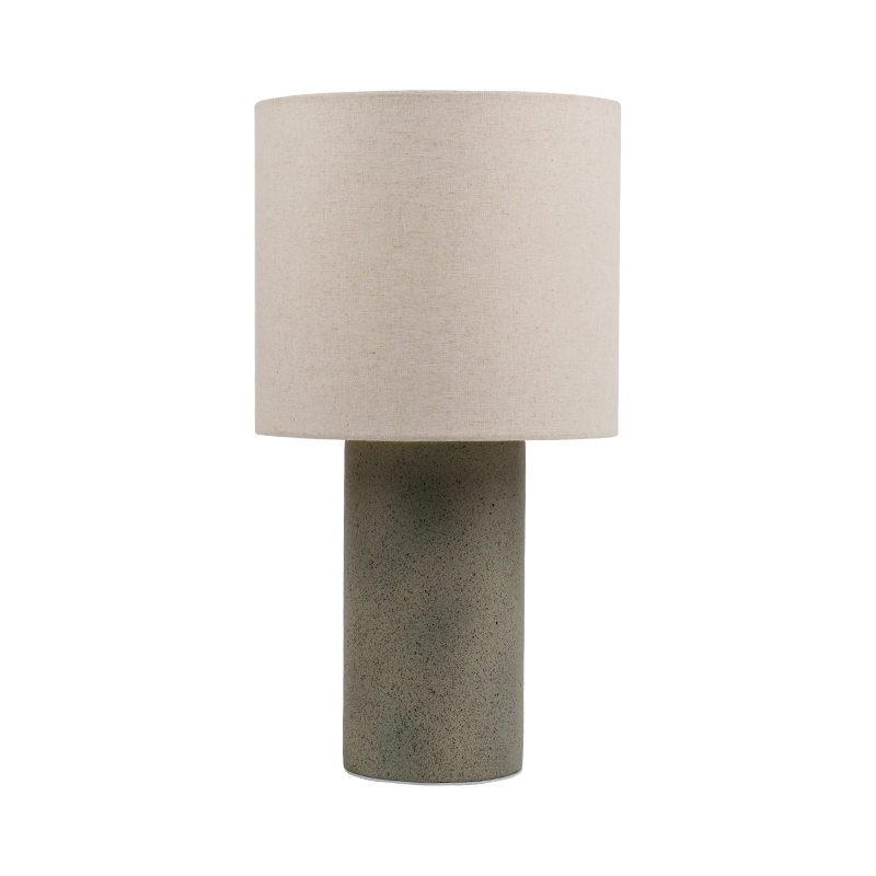 Cylindrical bedroom bedside ceramic table lamp