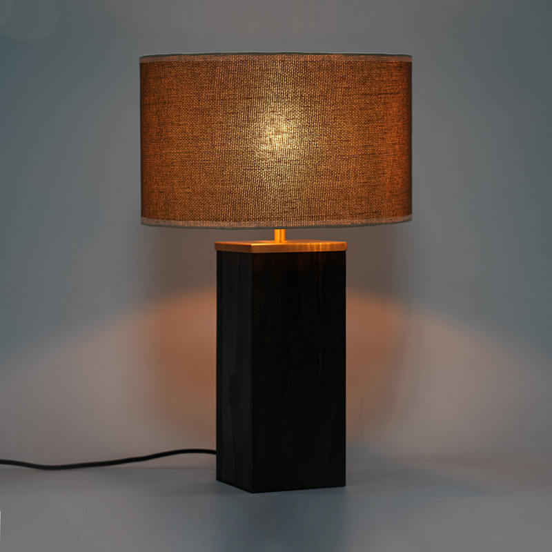 Artistic wooden table lamp