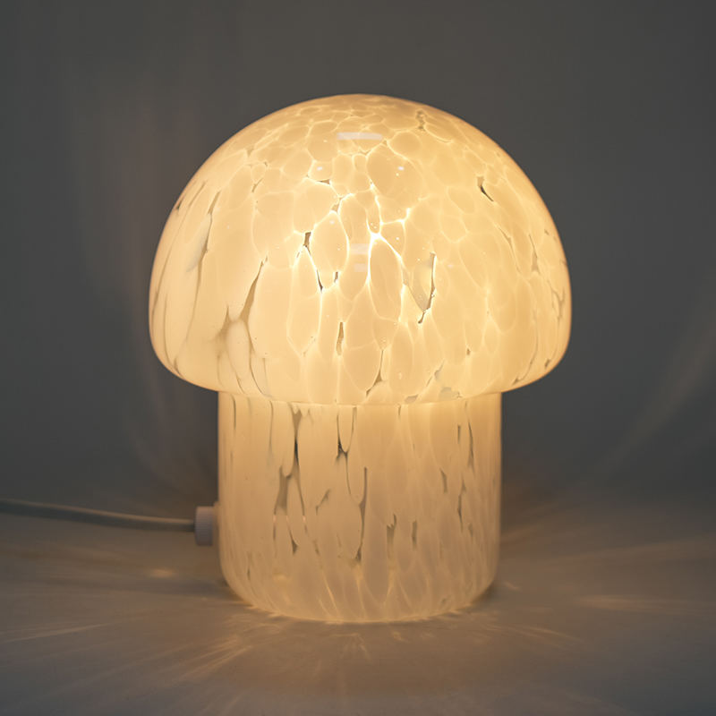 Spotted Glass Mushroom Table Lamp