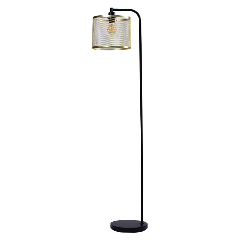 Gold Hollow Lampshade Iron Floor Lamp