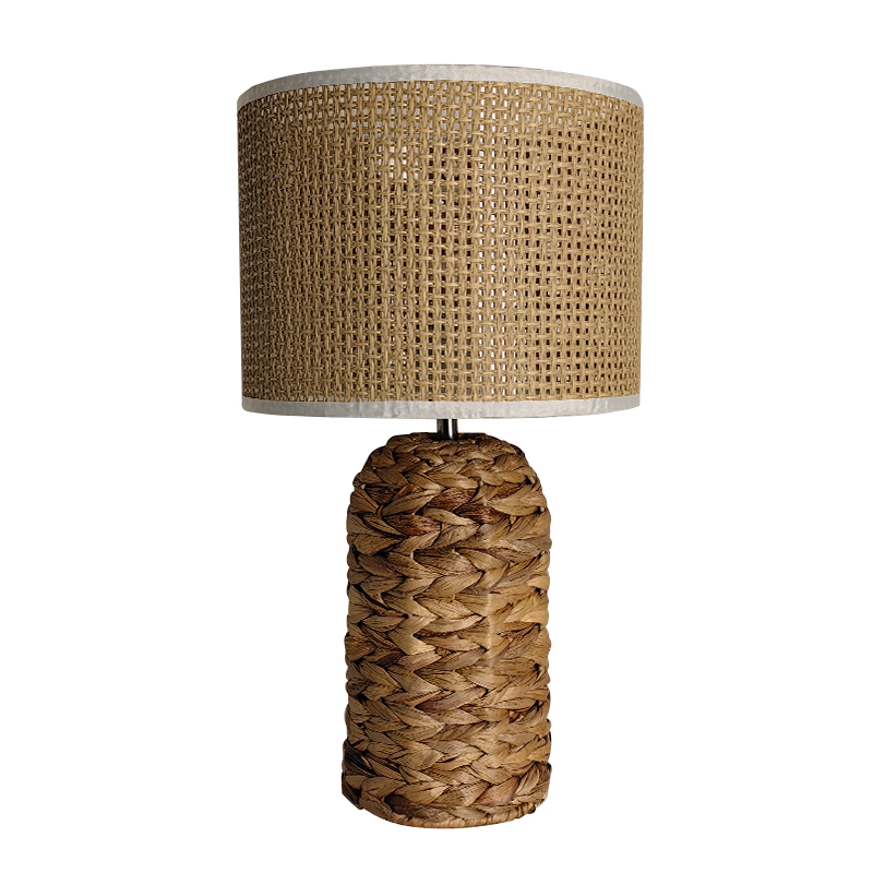 Straw Lampshade Table Lamp