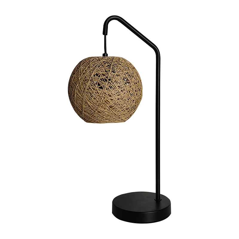 Creative Paper Woven Hemp Ball Table Lamp