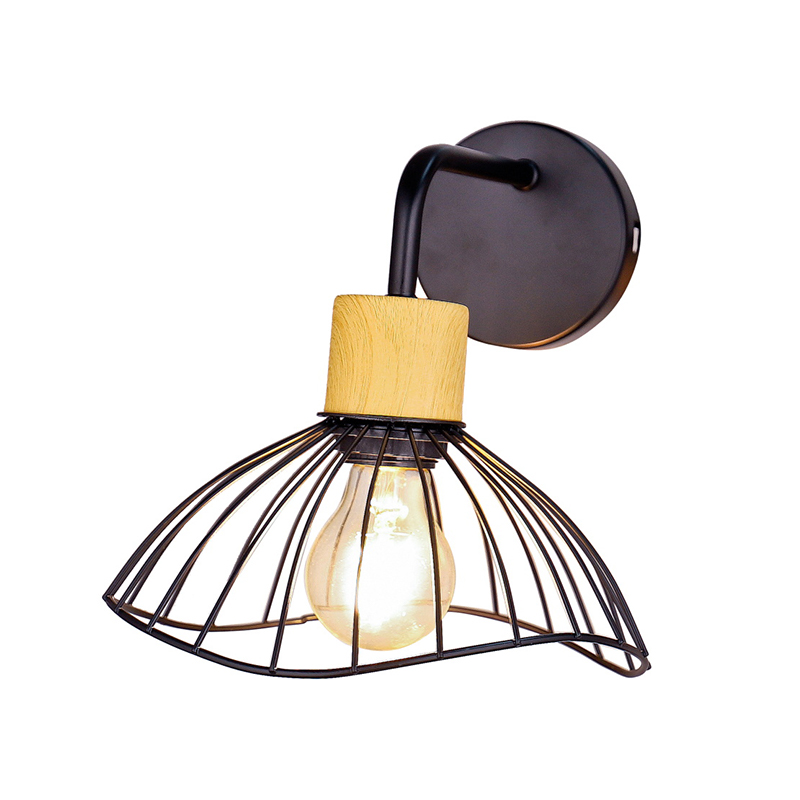 Black Irregular Lampshade Wall Lamp